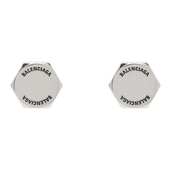 발렌시아가 발렌시아가 Balenciaga Silver Garage Double Screw Earrings 241342M144003