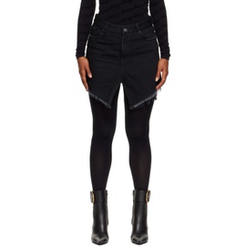 발렌시아가 Balenciaga Black Asymmetric Miniskirt 222342F090000