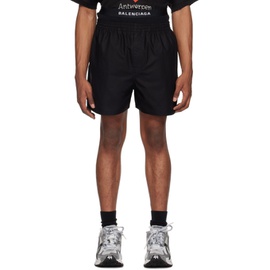 발렌시아가 Balenciaga Black Hybrid Boxer Shorts 241342M193006