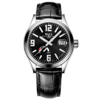 Ball MEN'S Engineer III Leather Black Dial Watch PM9026C-LLCJ-BK