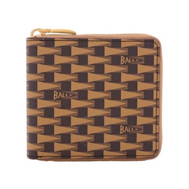 Bally Monogram Pennant Biifold Zip-Around Wallet MLW02R TP047 I8D4O