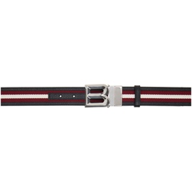 Bally Black & Red B Bold Reversible Belt 241938M131002