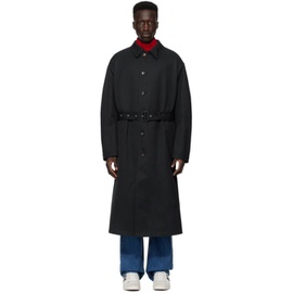 Bally Navy Belted Coat 241938M176000