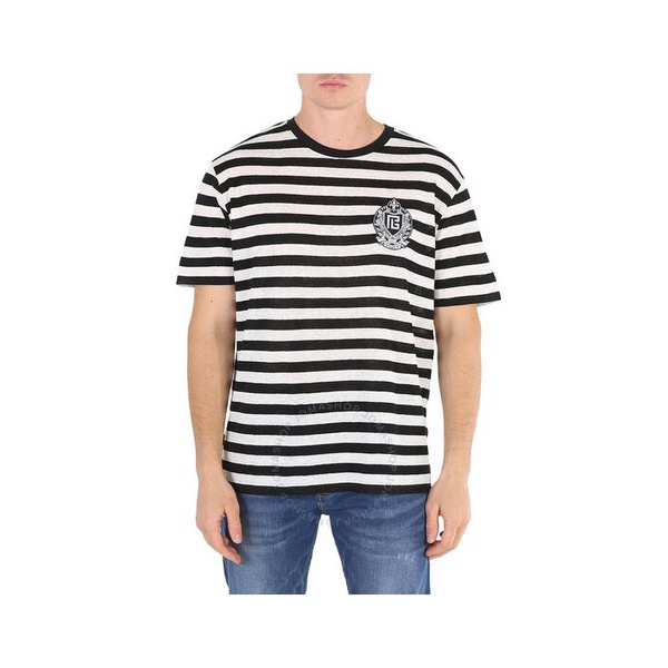 발망 발망 Balmain Mens Sailor Striped Jersey T-shirt XH0EG00039JC-EAB