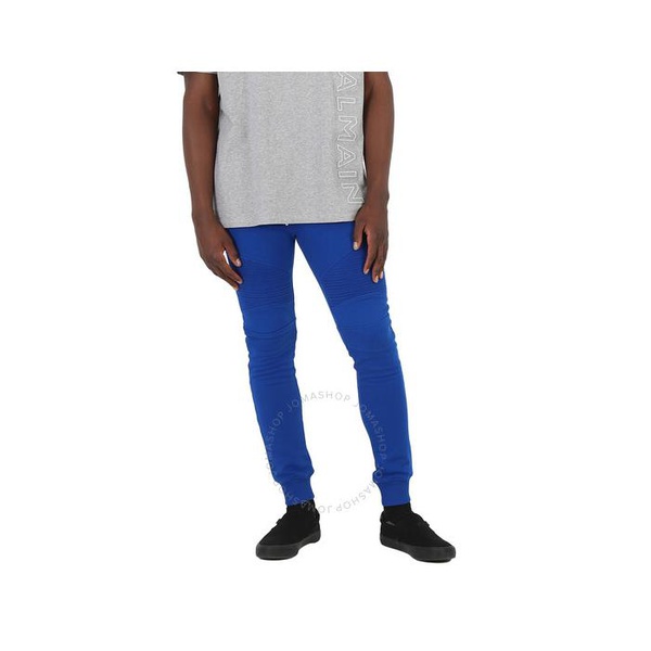 발망 발망 Balmain Mens Logo Printed Cotton Jogging Pants AH1OB000BB66-SER