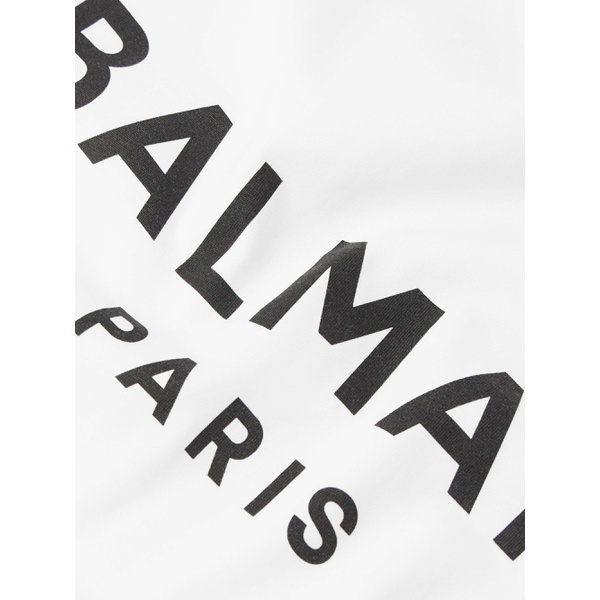 발망 발망 BALMAIN Logo-Print Cotton-Jersey T-Shirt 1647597323652273