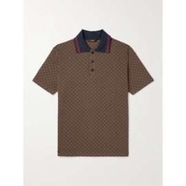 발망 BALMAIN Monogrammed Stretch-Cotton Polo Shirt 1647597323640578
