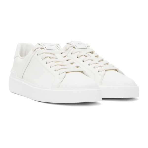 발망 발망 Balmain White B-Court Sneakers 232251F128002