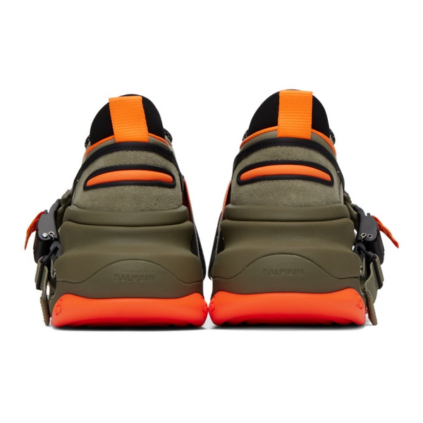 발망 발망 Balmain Khaki B-Bold Sneakers 232251M237019