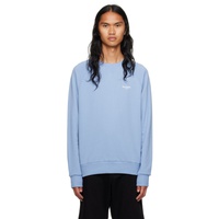 발망 Balmain Blue Flocked Sweatshirt 231251M204021
