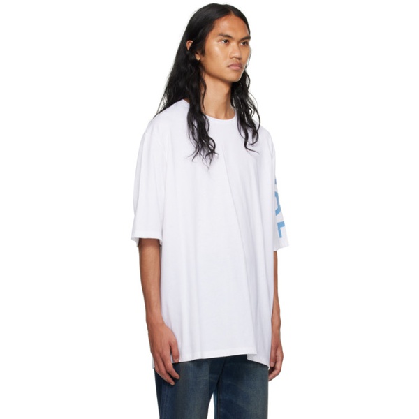 발망 발망 Balmain White Printed T-Shirt 231251M213062