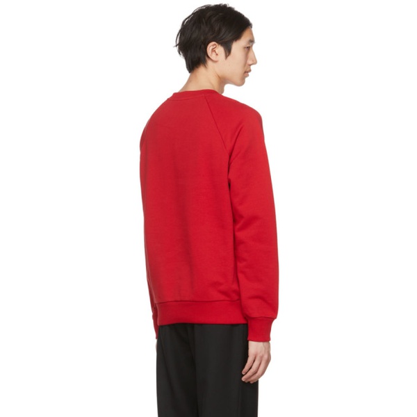 발망 발망 Balmain Red Flocked Sweatshirt 222251M204012