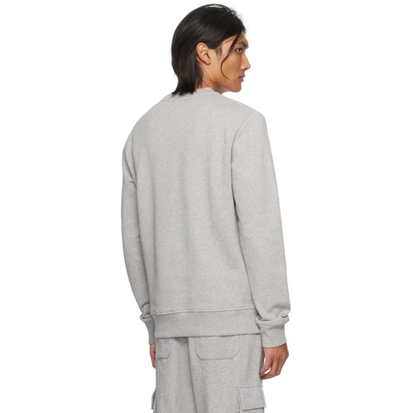 발망 발망 Balmain Gray Embroidered Sweatshirt 241251M204004
