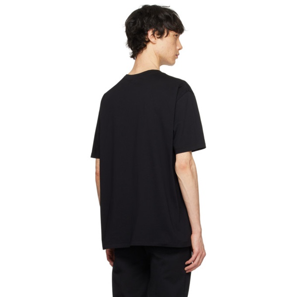 발망 발망 Balmain Black Embroidered T-Shirt 241251M213023
