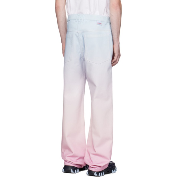 발망 발망 Balmain Blue & Pink Evian 에디트 Edition Jeans 231251M186015