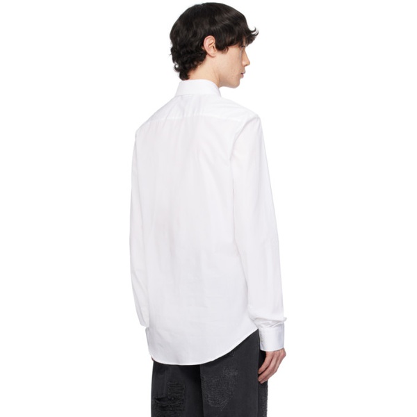 발망 발망 Balmain White Embroidered Shirt 241251M192004