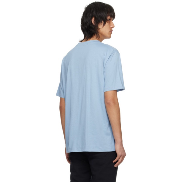 발망 발망 Balmain Blue Print T-Shirt 241251M213032