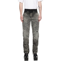 발망 Balmain Gray Bleached Jeans 241251M186001