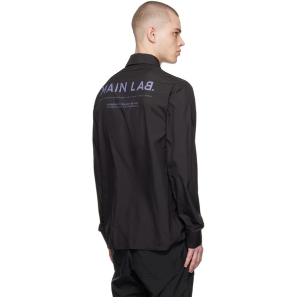 발망 발망 Balmain Black Button Shirt 241251M192013