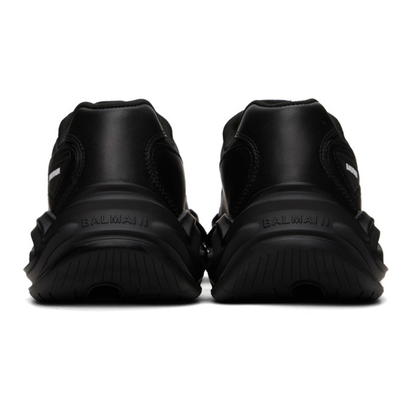 발망 발망 Balmain Black Run-Row Sneakers 241251M237032