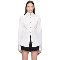 발망 Balmain White Button Shirt 241251F109001
