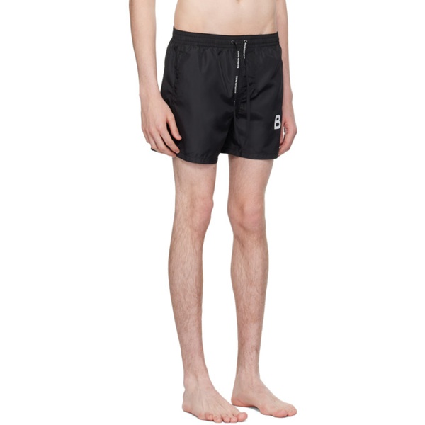 발망 발망 Balmain Black Printed Swim Shorts 241251M208016
