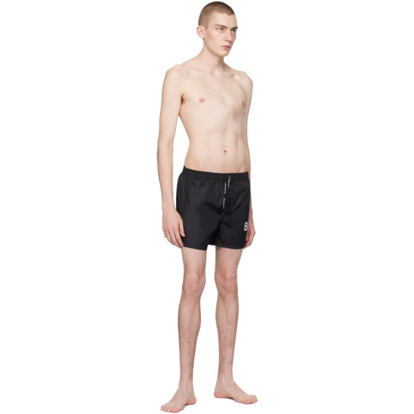 발망 발망 Balmain Black Printed Swim Shorts 241251M208016