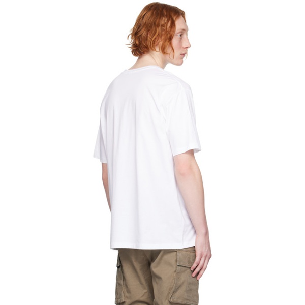 발망 발망 Balmain White Printed T-Shirt 231251M213008