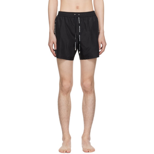 발망 발망 Balmain Black Printed Swim Shorts 241251M208006