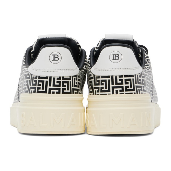 발망 발망 Balmain Beige & Black B-Court Flip Sneakers 241251M237041