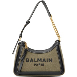 발망 Balmain Black & Taupe B-Army Bag 232251F048040