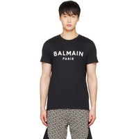 발망 Balmain Black Print T-Shirt 222251M213014