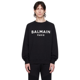 발망 Balmain Black Printed Sweatshirt 232251M204004