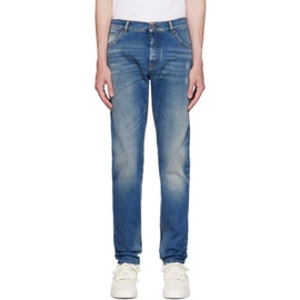 발망 Balmain Blue Slim-Fit Jeans 232251M186002