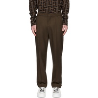발망 Balmain Brown Four-Pocket Trousers 231251M191010