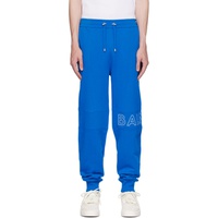 발망 Balmain Blue Embossed Sweatpants 232251M190004