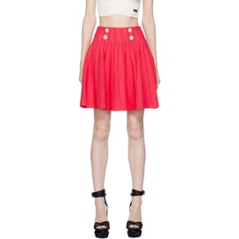 발망 Balmain Pink Skater Miniskirt 232251F090022