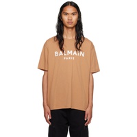 발망 Balmain Orange Printed T-Shirt 231251M213058