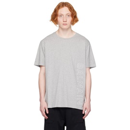 발망 Balmain Gray Reflective T-Shirt 231251M213029