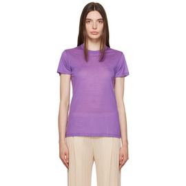 베이스레인지 Baserange Purple Crewneck T-Shirt 232922F110021