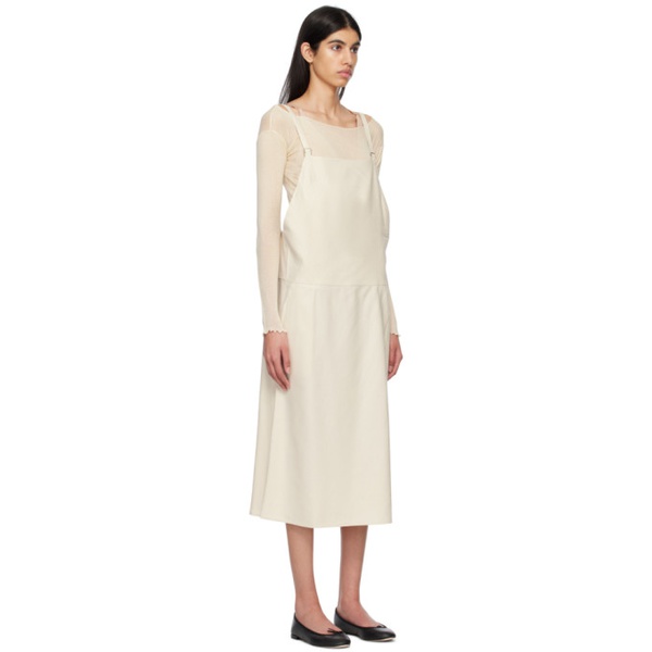  베이스레인지 Baserange 오프화이트 Off-White Long Strap Overall Midi Dress 231922F054004