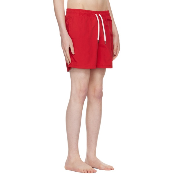  Bather Red Drawstring Swim Shorts 231059M208008