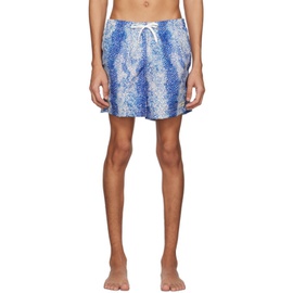 Bather Blue Printed Swim Shorts 231059M208026