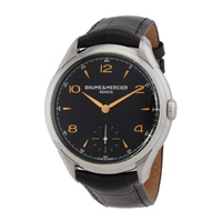Baume Et Mercier MEN'S Clifton Leather Black Dial Watch M0A10364