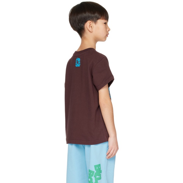  빌리어네어보이즈클럽 Billionaire Boys Club Kids Brown Printed T-Shirt 241143M703002