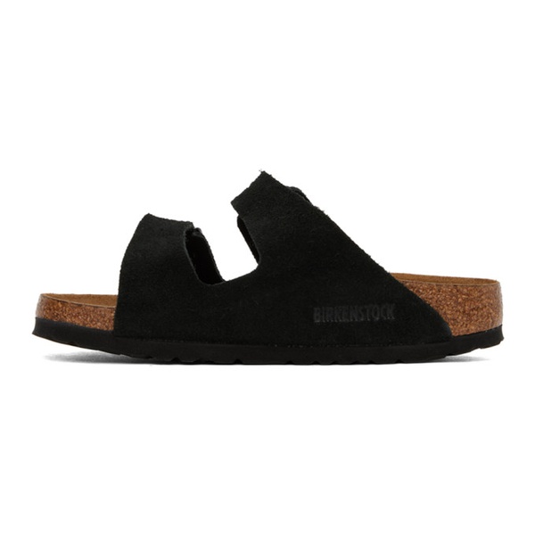 버켄스탁 버켄스탁 Birkenstock Black Narrow Arizona Soft Footbed Sandals 241513F124051