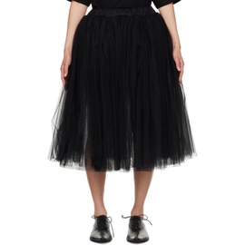 Black Comme des Garcons Black Layered Midi Skirt 231935F092003