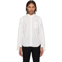 Black Comme des Garcons White Double Sleeve Shirt 231935M192003