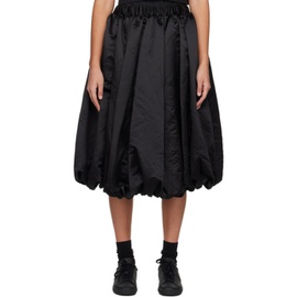 Black Comme des Garcons Black Gathered Midi Skirt 232935F092004