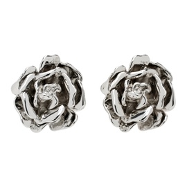 블루마린 Blumarine Silver Rose Earrings 241901F022001